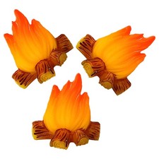 3 pezzi di di falò finto, decorazione in miniatura di piccolo fuoco per