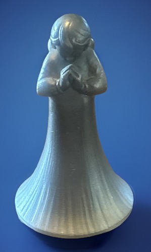 Statuina angelo peltro - statuina, in
