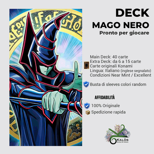 Yugioh mazzo deck mago - deck, nero