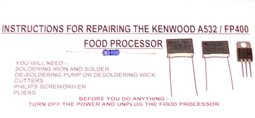 Kenwood gourmet a532 fp400 kit - gourmet,