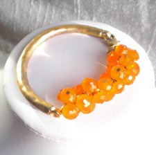 Cristal Orange Acier Doré