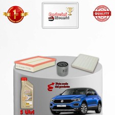 KIT TAGLIANDO 3 FILTRI E OLIO xVW T-ROC 1.5 TSI 110KW 150CV DAL 2017 ->
