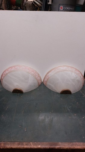 Coppia applique vetro - vetro, satinato