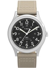 Orologio Timex Military TW2Y11900 MK1 Automatico 40mm Quadrante Nero Cinturino Beige Raro