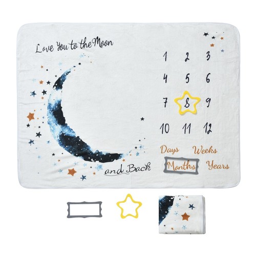 Coperta milestone neonato luna - milestone,