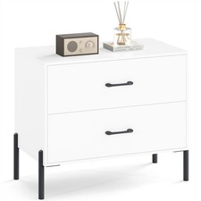 Comodino bianco cassetti con - bianco,