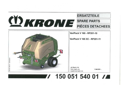 Rotopressa krone varipack v165 - krone,
