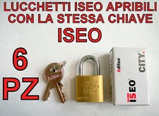 6 LUCCHETTI ISEO PICCOLI CON