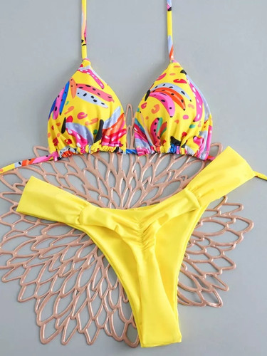 Bikini brasiliana donna - donna, giallo