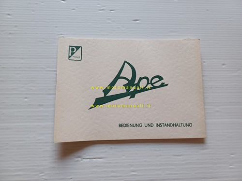 Piaggio ape ac1 manuale uso - ape,