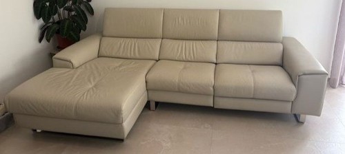Divano pelle beige spessore - in,
