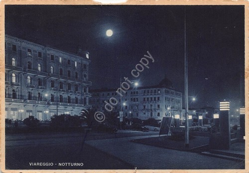 Cartolina viareggio notturno - cartolina,