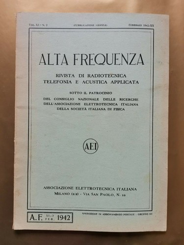 Alta frequenza rivista - frequenza.,