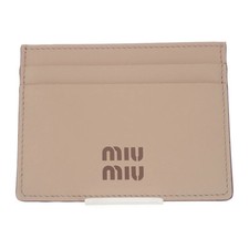 Borsa porta carte Miu Miu Code Cognac in pelle rosa vintage autentica