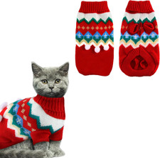 Maglione Gatto, Vestitini per Gatti, Vestito Cane Taglia Piccola, Natale Addobbi