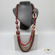 COLLANA DONNA COLORE ROSSO ORO