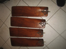 MARELLI VENTILATORE A SOFFITTO  LOTTO DI 4 PALE IN LEGNO COMPLETE DI STAFFE