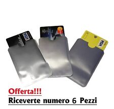 6 CUSTODIA PER CARTA DI CREDITO O BANCOMAT ALLUMINIO ANTI-CLONAZIONE RFID NFC