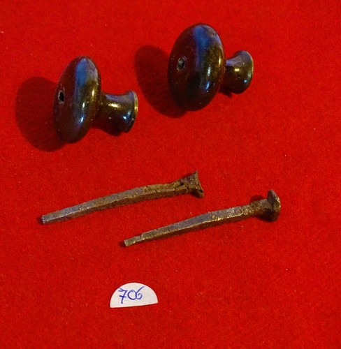 Coppia antichi pomoli - coppia, di