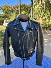 Giacca moto pelle nera Schott