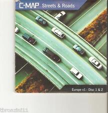 C-MAP STREETS & ROADS - EUROPE V1 - DISC 1 & 2 - MAPPE CD