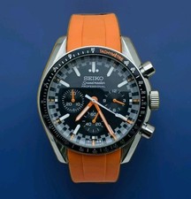 cronografo al quarzo seiko mod arancione nero