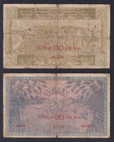 Banconota jugoslavia kronen - 80,