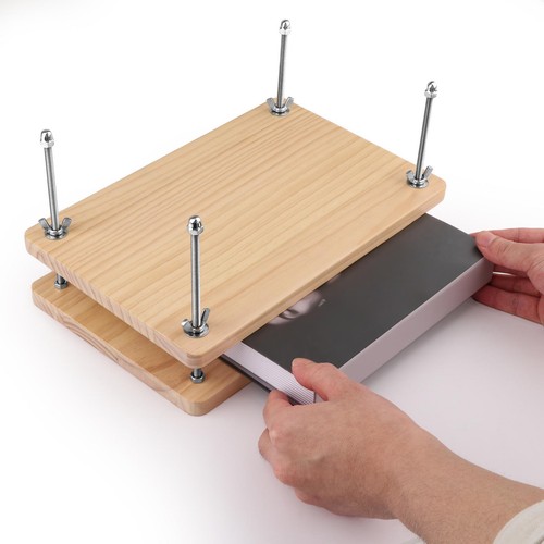 Pressa per libri legno - in,