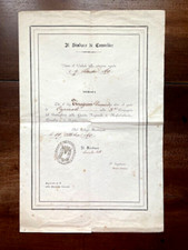 Risorgimento , Guardia Nazionale , Diploma datato 11 /10/ 1860