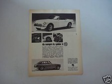 advertising Pubblicità 1966 MG SPIDER B