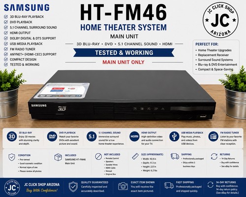 Samsung fm46 sistema home - ht-fm46,