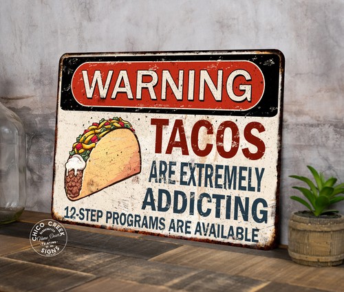 Insegna avvertimento tacos are - avvertimento,