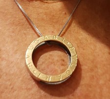 BULGARI Ciondolo Portachiavi/keychain. Oro bianco e giallo. 