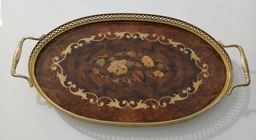 Vassoio vintage legno - vassoio,