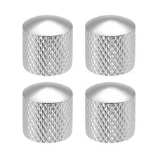 6mm Metallo Potenziometro Manopole per Basso Elettrico Volume Tono Argentato 4pz