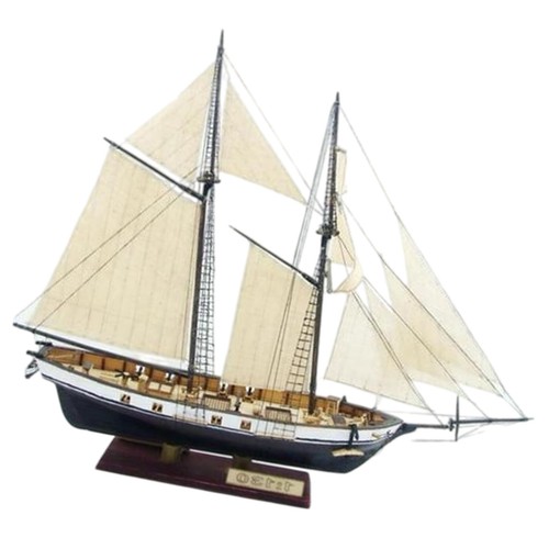 Wooden sailing boat - sailing, model