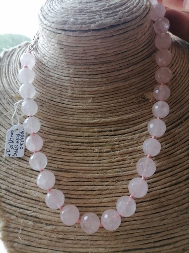 Collana quarzo rosa nat sfacc - collana,