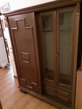 Armadio portafucili 4 posti con vetrata,  porta scorrevole per appendi abiti