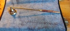 Soffiatore a candela vintage in ottone e legno