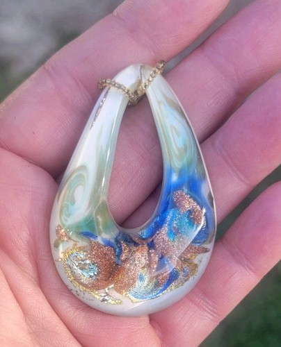 Collana goccia vetro - collana, di