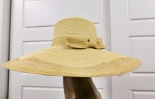 Cappello da sole vintage Giovannio in paglia naturale in rafia taglia unica