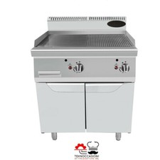 Fry top a gas mezzo liscio mezzo rigato doppio professionale  80x70x108 Nuovo
