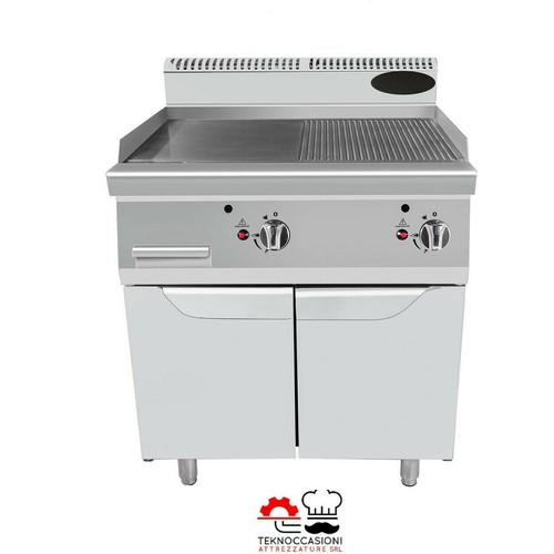 Fry top gas mezzo - gas, liscio