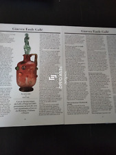 1988 EMILE GALLE MOSTRA A GINEVRA VETRO ARTISTICO VINTAGE ARTICOLO