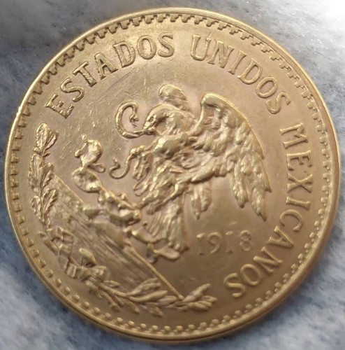 Messico pesos oro puro 1918 - messico,