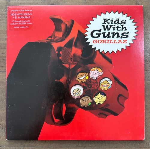 Gorillaz kids with guns red - guns,