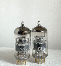 2 x Röhren CCa = E88CC 6922 coppia piastre grigie Siemens Halske abbinate