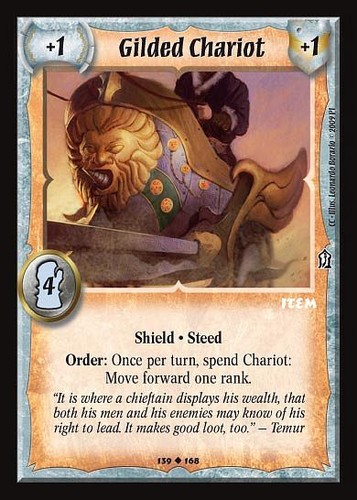 Gilded chariot item - chariot,