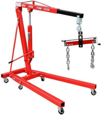 Gru Idraulica Pieghevole per Sollevamento Motori 2000 Kg + Bilanciere