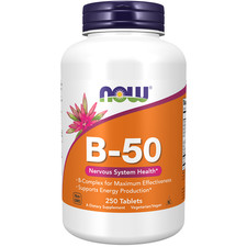 Vitamina B-50 Complesso 250 Compresse Now Foods